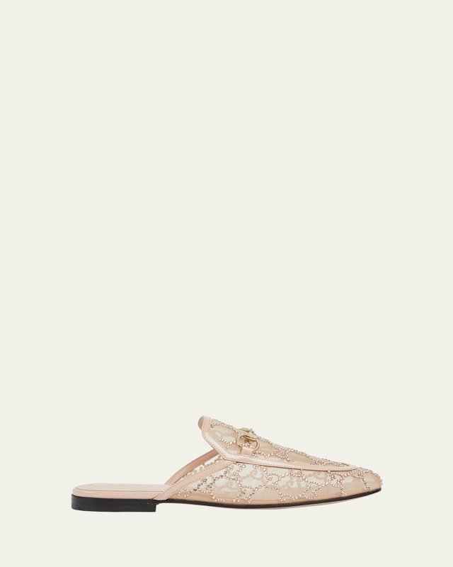 Princetown Crystal GG Mesh Mules